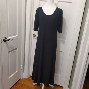 Attitudes by Renee Jet Black Maxi Dress, Size MP, Classic, Versatile